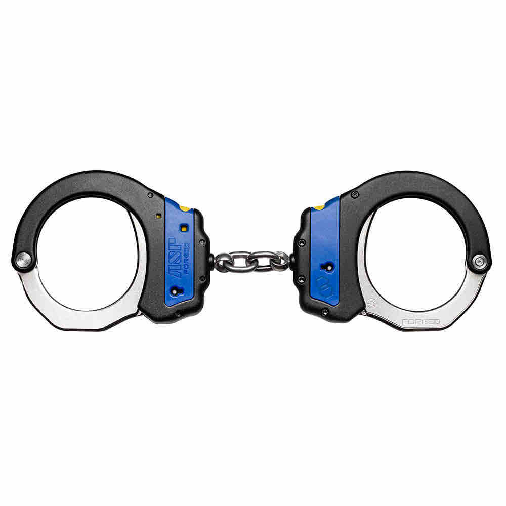 ASP Handschelle Identifier Ultra Plus Cuff Kette aus Stahl - blau