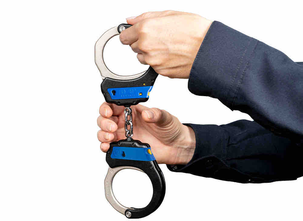 ASP Handschelle Identifier Ultra Plus Cuff Kette aus Stahl - blau